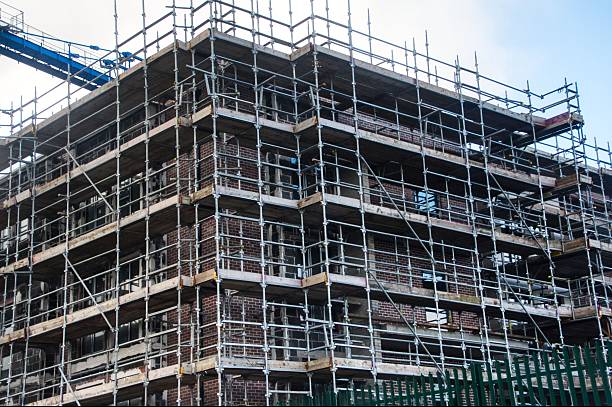 photo of a construction site with scaffolding